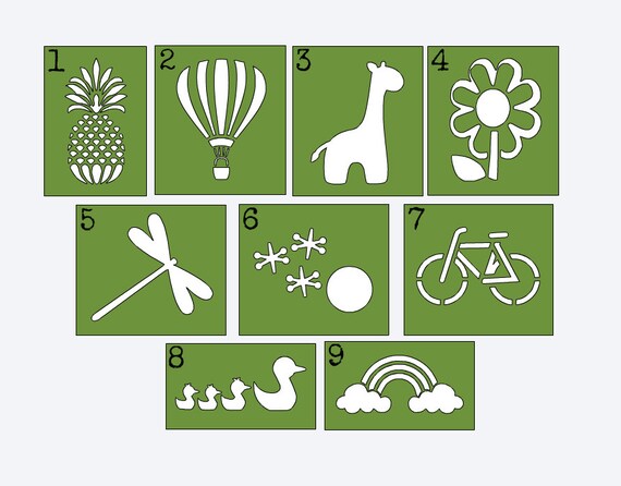 Gender Neutral #2 - Stencils for Onesie Painting - DIY Onesie - Custom Stencil - Onesie Decorating Station Il_570xn