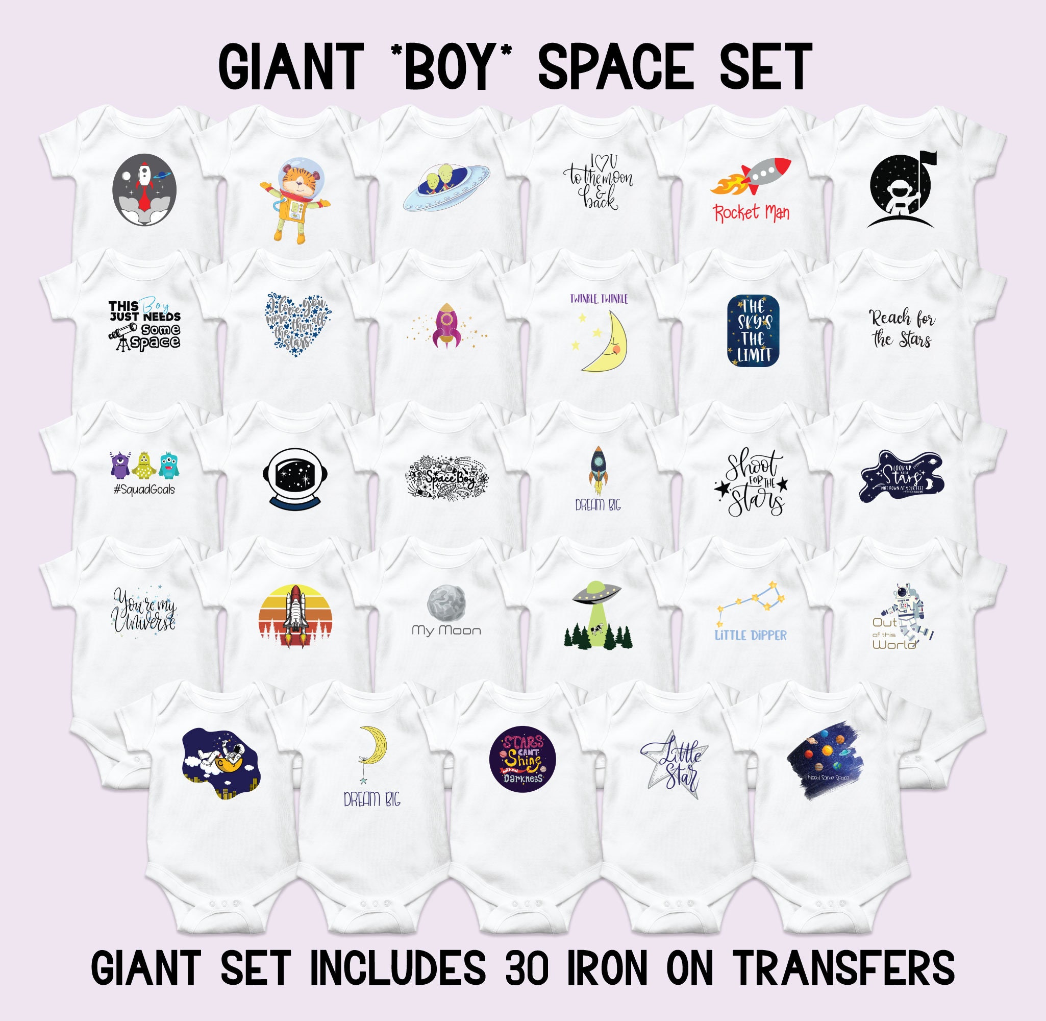 Boys Science Onesie Decorating Kit, Boy Iron on Transfers, Baby