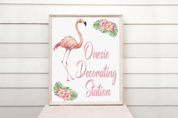 Onesie Decorating Sign Baby Shower Sign Baby Shower Game