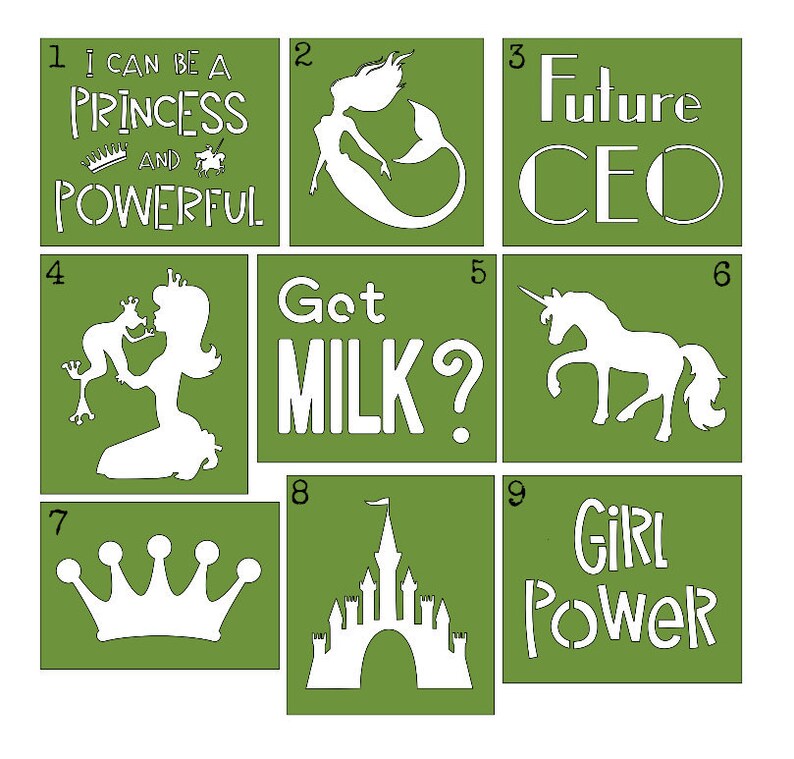 Baby Girls Stencils Stencils for Baby Shower Girl Power Baby Etsy