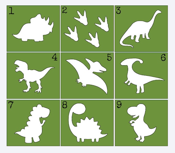 Dinosaur Stencils for Painting Onesies, Onesie Decorating Kit