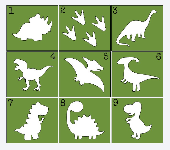 Stencil de dinosaurio - Etsy España Stencil de dinosaurio - Etsy España