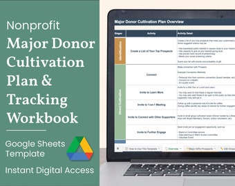 Major Donor Cultivation Plan Tracking Template for Nonprofits Excel
