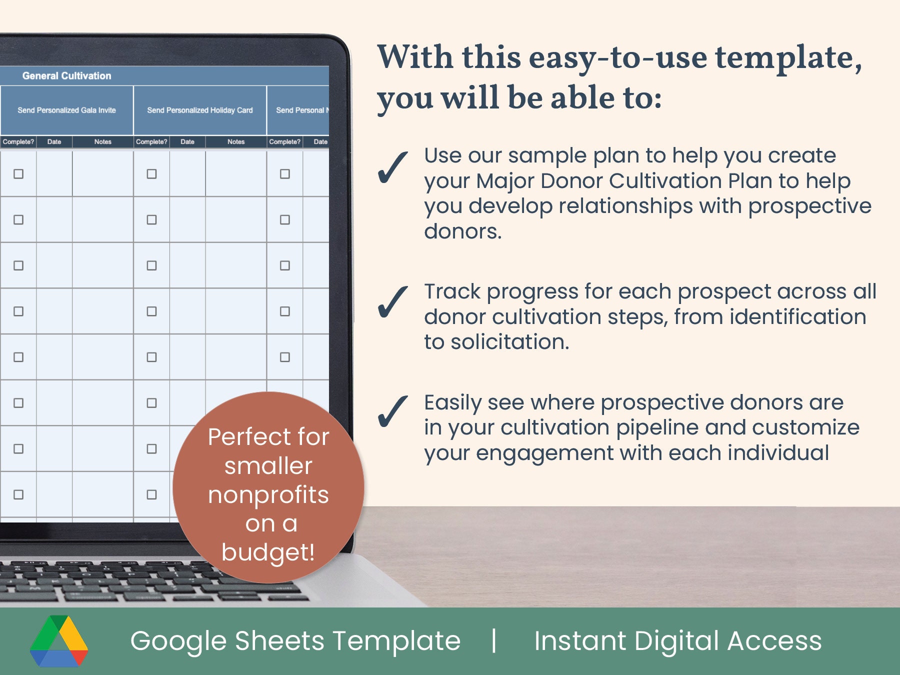 Major Donor Cultivation Plan & Tracking Template for (Download Now) Etsy