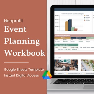 Nonprofit Event Planning Workbook | Google Sheets Template | Instant Digital Access