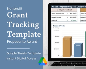 Nonprofit Grant Tracking Template | Google Sheets Workbook | Instant Download