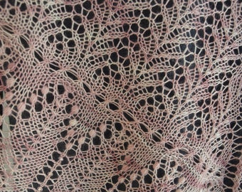 Pattern to Knit Lace Shawl "Lost in February"