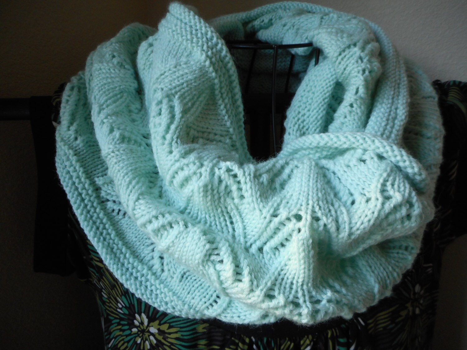 Pattern to Knit Lace Cowl in Sport Weight Yarn (Instant Download) Etsy