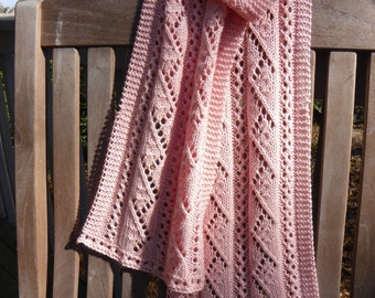 Knitting pattern for Lace Scarf "Hidden Gems"