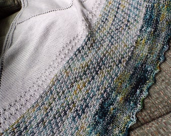 Pattern to knit Colorwork Shawl "Tactility"