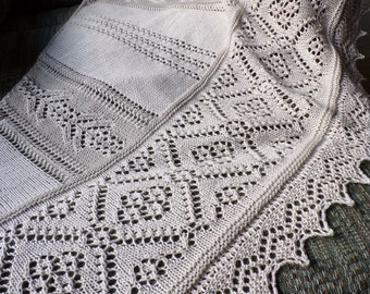 Knitting pattern for November Lace Shawl pdf