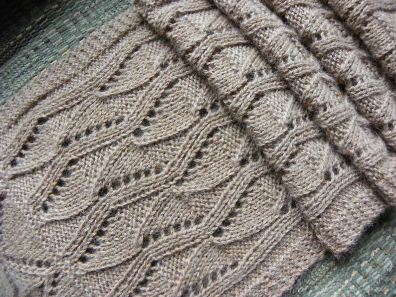 Pattern to Knit Lancaster Lace Scarf DK yarn image 3