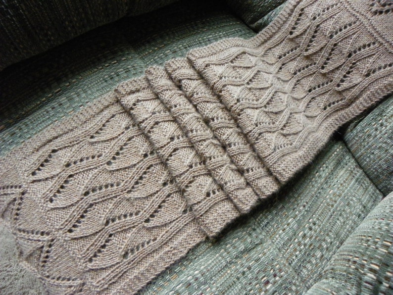 Pattern to Knit Lancaster Lace Scarf DK yarn image 5