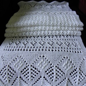 Knitting pattern for Lace Shawl "White Diamonds"