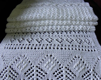 Knitting pattern for Lace Shawl "White Diamonds"