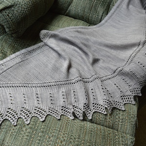 Pattern in Knit Lace Shawl &quot;Fortneigh&quot; Sport yarn