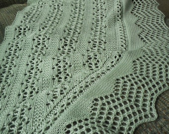 Pattern to knit Lace Shawl "Missy" Dk yarn