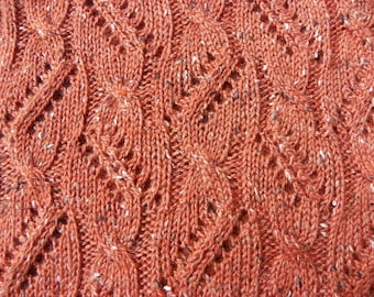 Pattern to Knit Lace Scarf "Between the Lace and Cables" PDF