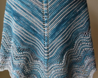 Pattern to knit "Syx" Lace Shawl DK weight