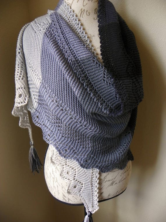 Pattern To Knit Yell Sound Shawl Shetland Lace Using Sport Weight Yarn
