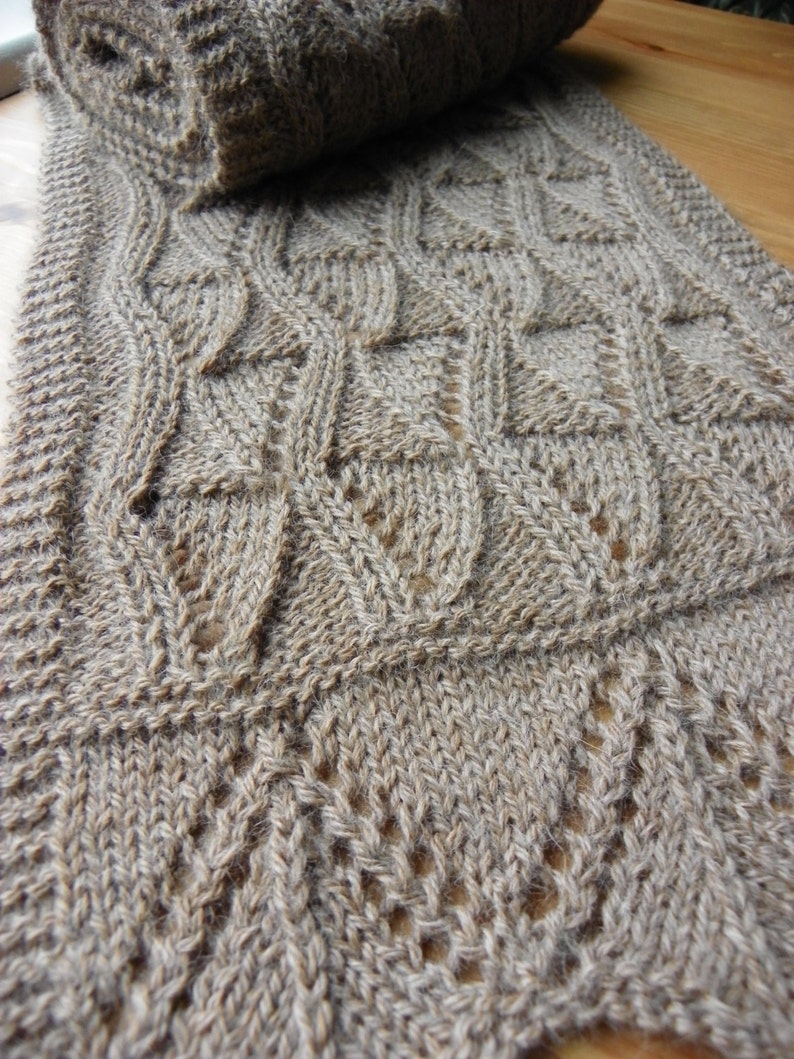 Pattern to Knit Lancaster Lace Scarf DK yarn image 4