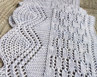 Hand Knit Lace Scarf