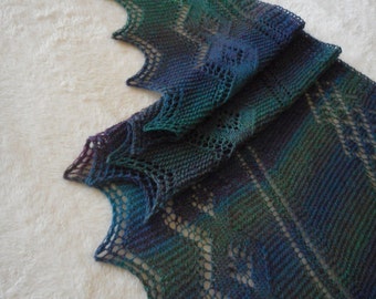 Lace Pattern to Knit suelilly Shawl with Fingering weight yarn