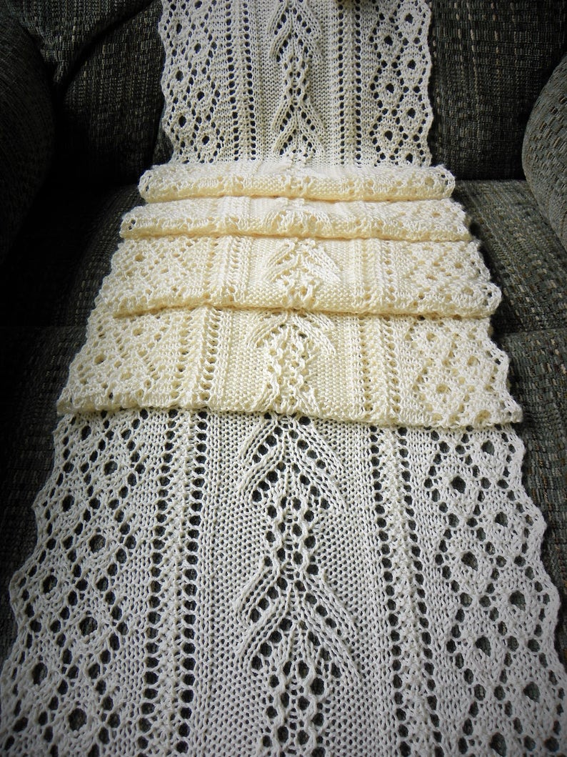 Pattern to Knit poulsbo Place Lace Scarf DK Weight Yarn Etsy