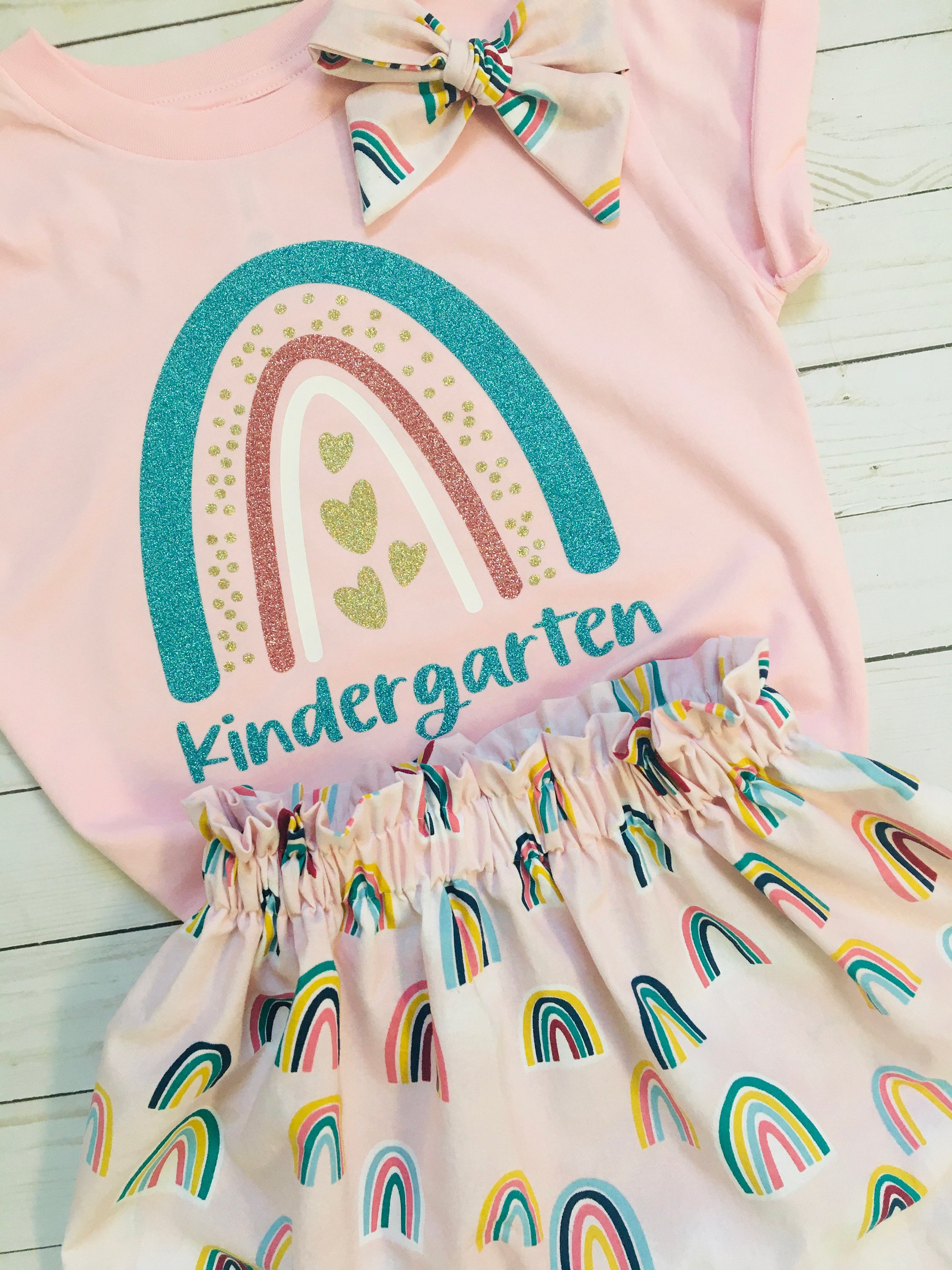 Kindergarten outfit, back to school, girls school outfit, first day of school