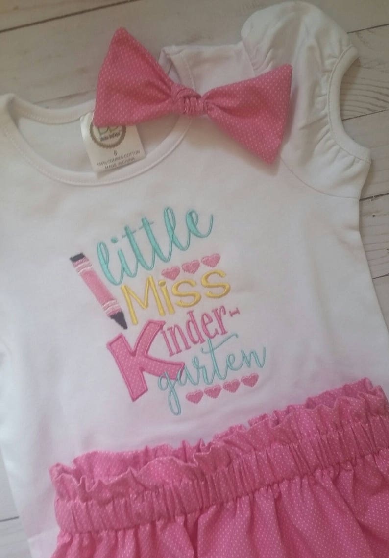 Girl's Kindergarten Outfit First Day of Kindergarten - Etsy