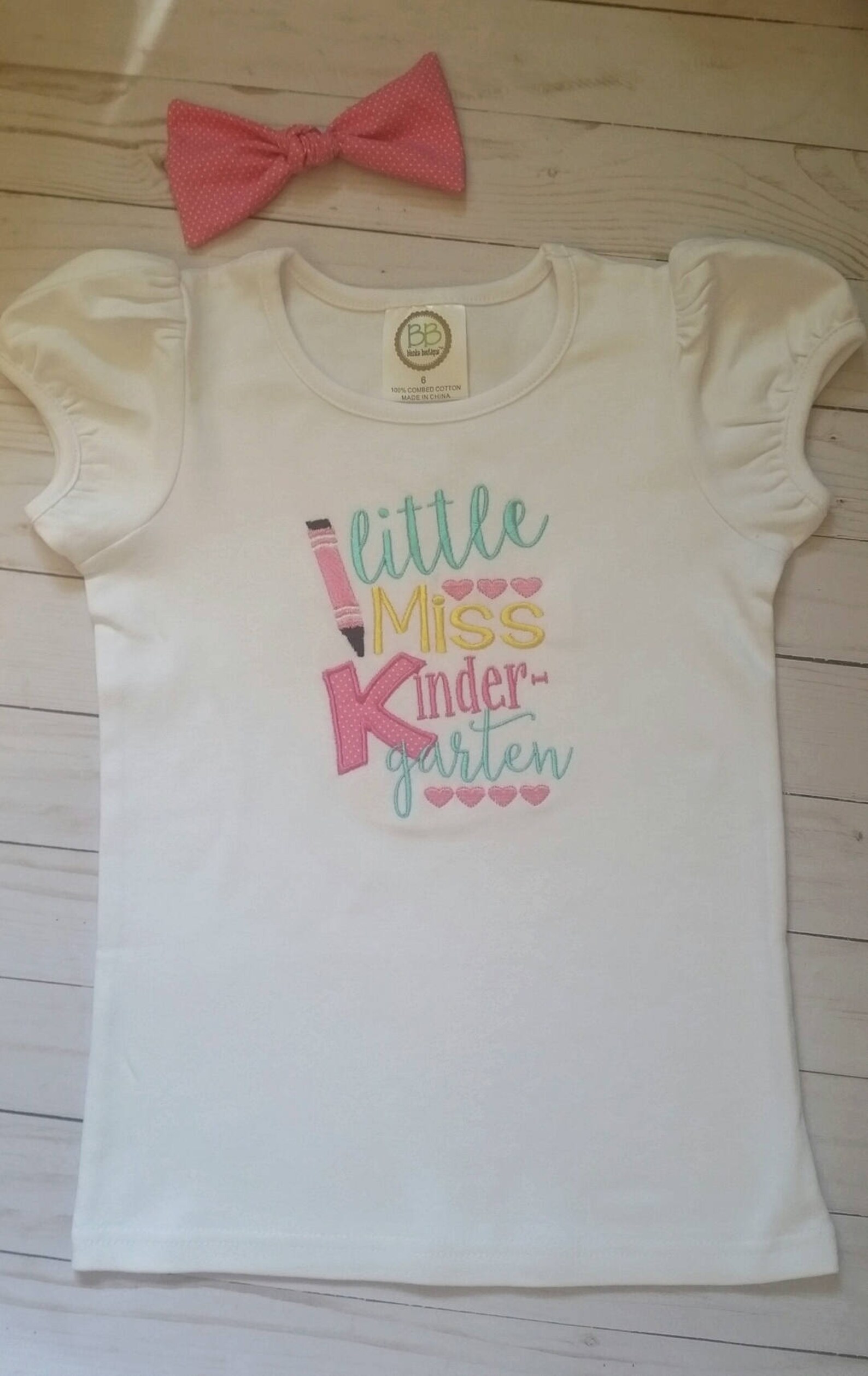 Girl's Kindergarten Outfit First Day of Kindergarten - Etsy