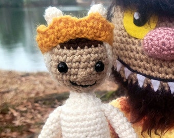 Made to order Max from Where the Wild Things Are crochet plush toy, Max stuffed animal