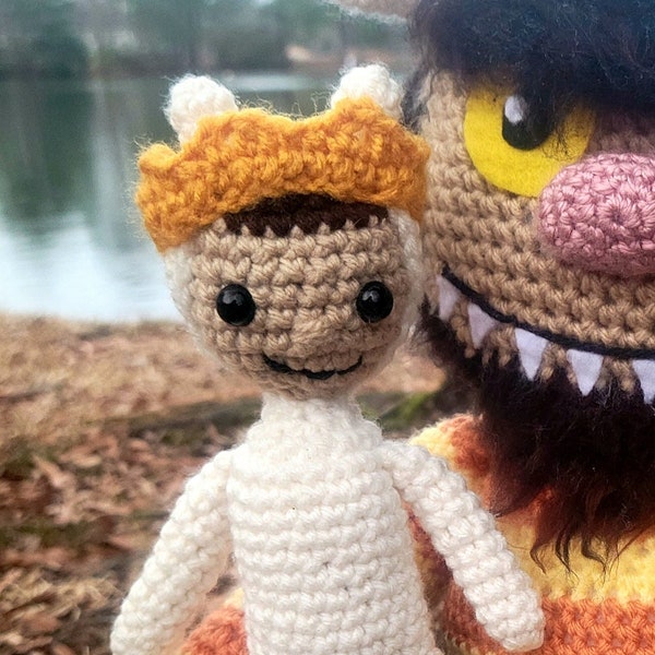 Made to order Max from Where the Wild Things Are crochet plush toy, Max stuffed animal