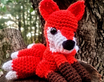 Made to order Kitsune nine tailed fox crochet plush amigurumi