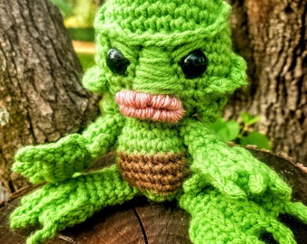 Made to order Gillman Creature from the Black Lagoon crochet plush amigurumi