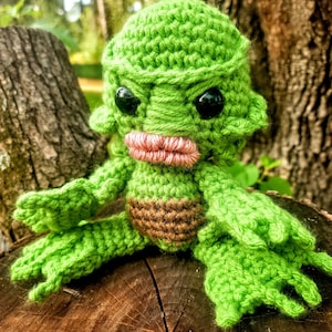 Made to order Gillman Creature from the Black Lagoon crochet plush amigurumi
