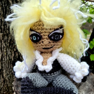 Made to order Goblin King crochet plush, David Bowie