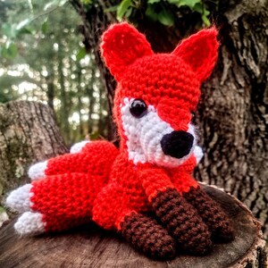 Made to order Kitsune nine tailed fox crochet plush amigurumi