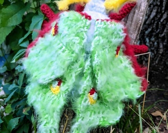 Made to other Crochet Luna Moth Plush: Fluffy Amigurumi
