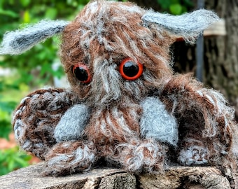 Made to order Mothman in original sighting colors crochet plush cryptid