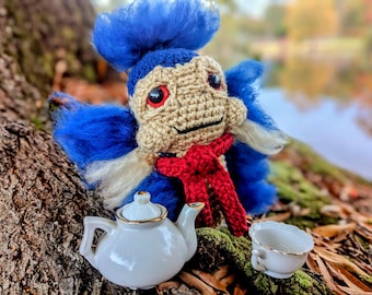 Made to order Labyrinth Worm crochet plush, stuffed animal memorabilia