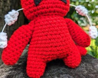 Made to Order RED Crying Minotaur Demon Devil With Tears Crochet
