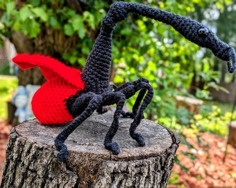 Made to order Crochet Madagascar Giraffe Weevil Plush:  Amigurumi trachelophorus giraffa