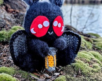 Made to order! Mothman crochet plush cryptid stuffed animal