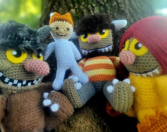 Made to order Where the wild things are Monsters Ira, KW, Carol book version, Maurice Sendak gift, nursery