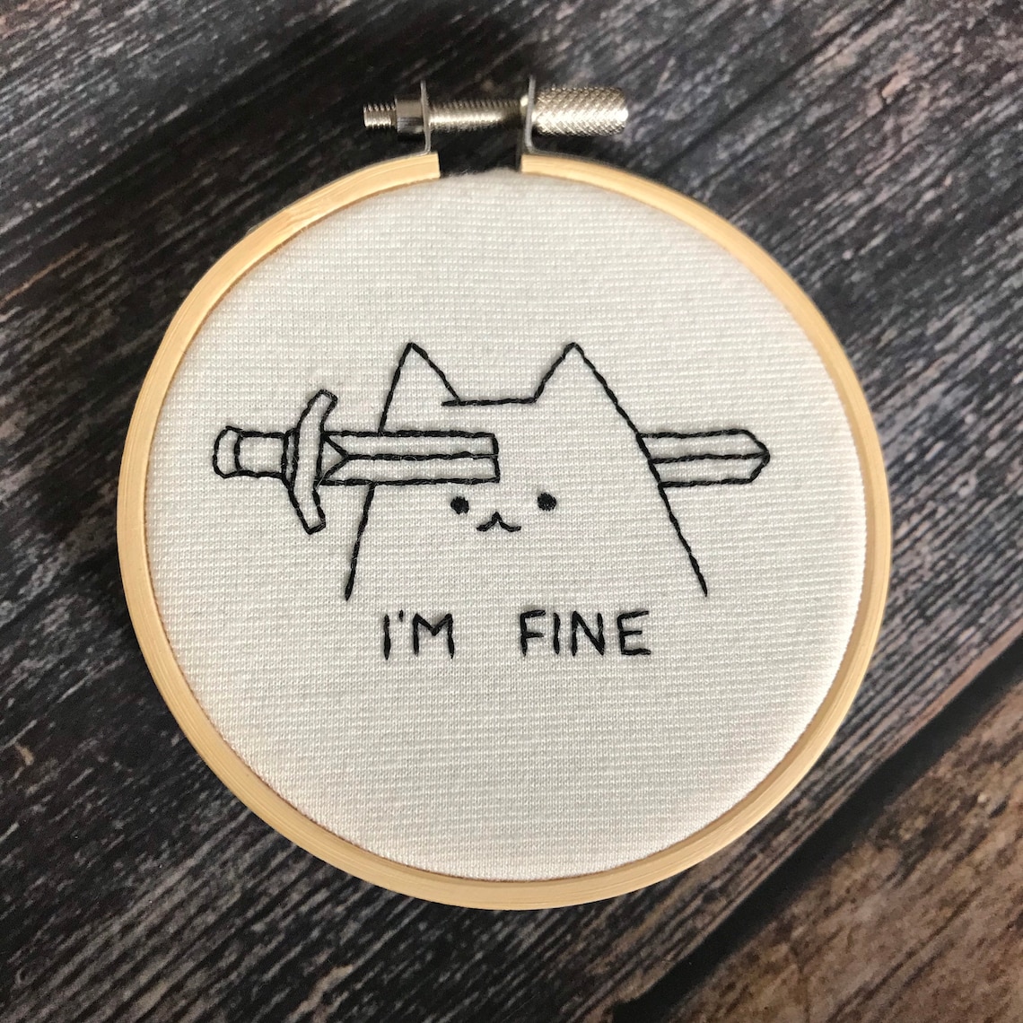 Finished funny cat embroidery meme joke 2020 handmade  etsy Finished funny cat embroidery meme joke 2020 handmade  etsy