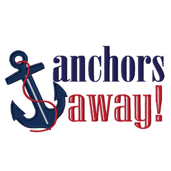 Anchors Away Nautical Sailing Sailboat Applique Machine Etsy