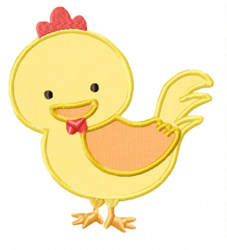 Baby Chick Applique Machine Embroidery Design INSTANT DOWNLOAD Etsy