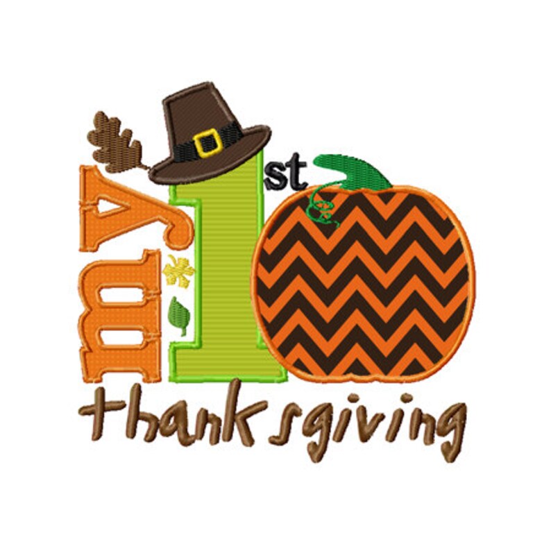 My 1st Thanksgiving Applique Machine Embroidery Design INSTANT Etsy