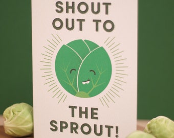 Shout Out to the Sprout! - Festive Greetings Card